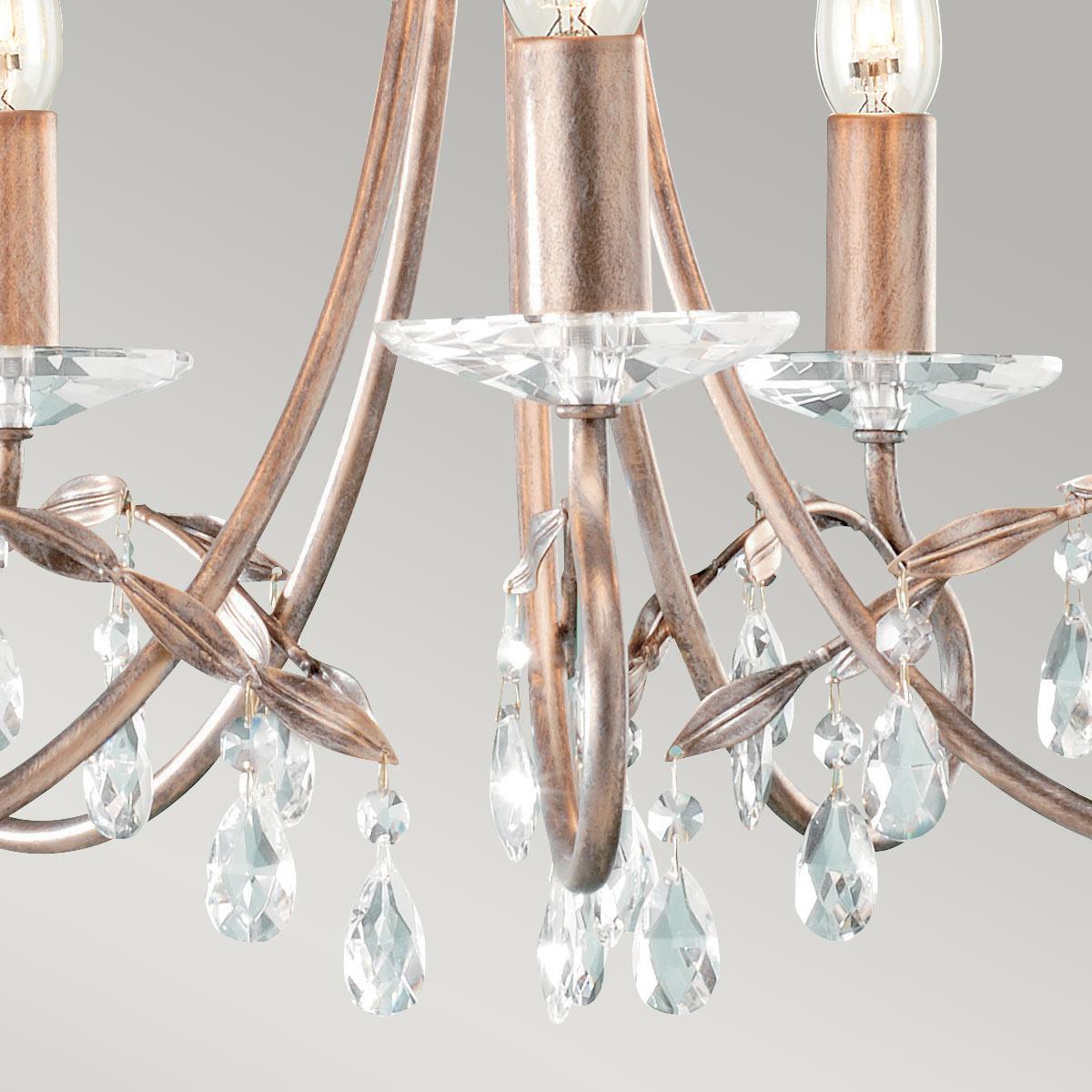 Elstead Lighting - CRT5-SILVER-GOLD - Elstead Lighting Chandelier from the Christina range. Christina 5 Light Chandelier Product Code = CRT5-SILVER-GOLD