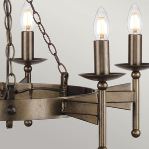 Elstead Lighting - CW6-OLD-BRZ - Elstead Lighting Chandelier from the Cromwell range. Cromwell 6 Light Chandelier Product Code = CW6-OLD-BRZ