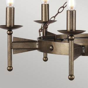 Elstead Lighting - CW6-OLD-BRZ - Elstead Lighting Chandelier from the Cromwell range. Cromwell 6 Light Chandelier Product Code = CW6-OLD-BRZ