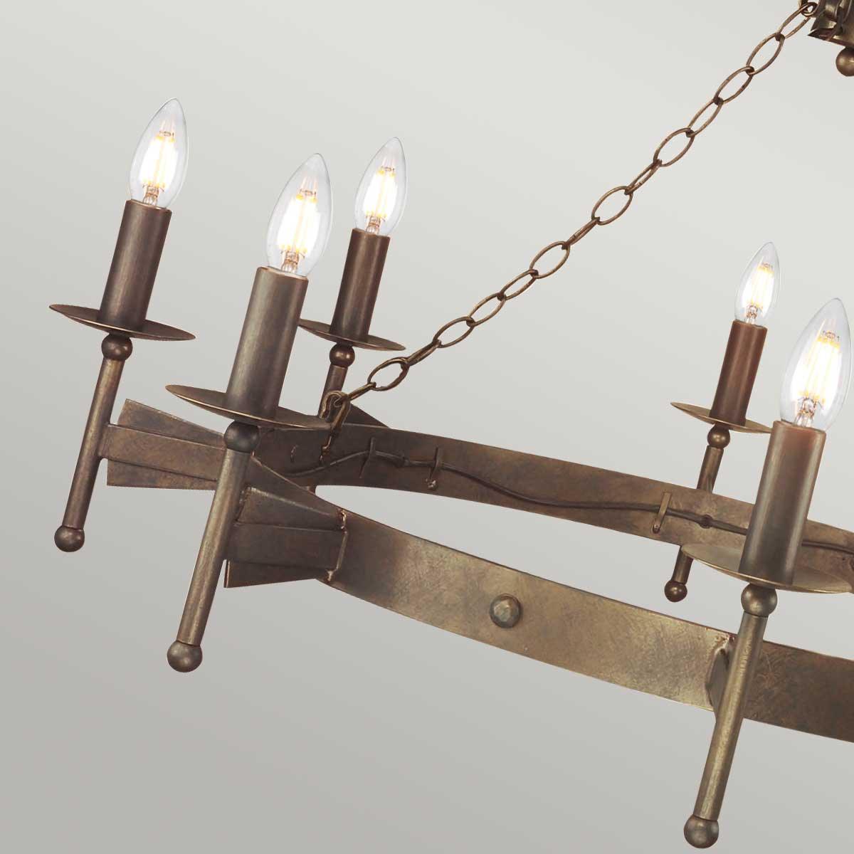 Elstead Lighting - CW8-OLD-BRZ - Elstead Lighting Chandelier from the Cromwell range. Cromwell 8 Light Chandelier Product Code = CW8-OLD-BRZ