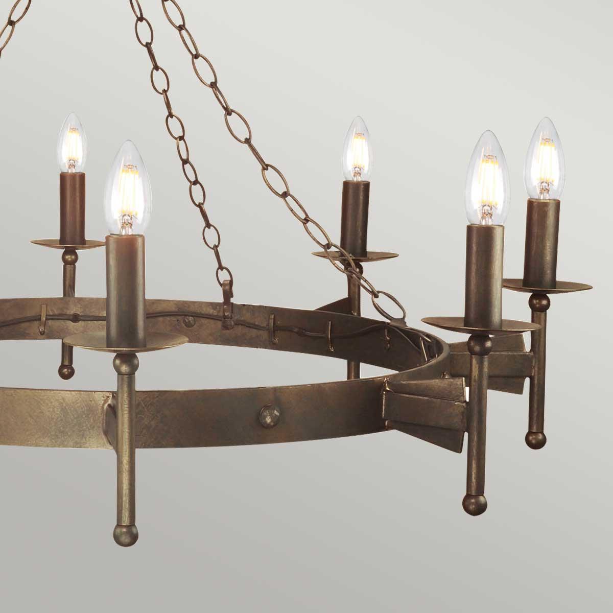 Elstead Lighting - CW8-OLD-BRZ - Elstead Lighting Chandelier from the Cromwell range. Cromwell 8 Light Chandelier Product Code = CW8-OLD-BRZ