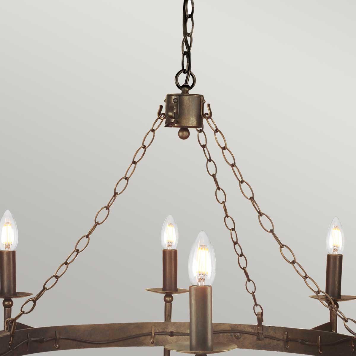 Elstead Lighting - CW8-OLD-BRZ - Elstead Lighting Chandelier from the Cromwell range. Cromwell 8 Light Chandelier Product Code = CW8-OLD-BRZ