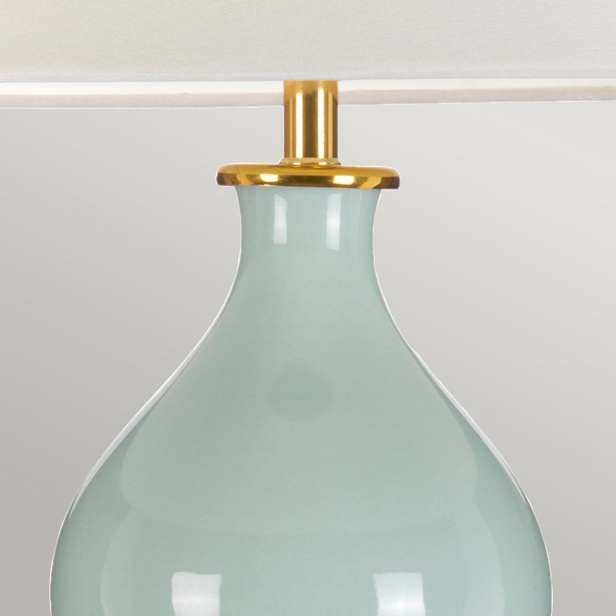 Elstead Lighting - DL-HARBIN-TL-CEL - Designer's Lightbox Table Lamp from the Harbin range. Harbin Gourd 1 Light Table Lamp with Tall Empire - Celadon Product Code = DL-HARBIN-TL-CEL