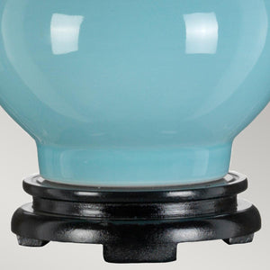 Elstead Lighting - DL-HARBIN-TL-DEB - Designer's Lightbox Table Lamp from the Harbin range. Harbin Gourd 1 Light Table Lamp with Tall Empire - Duck Egg Blue Product Code = DL-HARBIN-TL-DEB