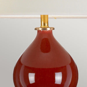 Elstead Lighting - DL-HARBIN-TL-OXB - Designer's Lightbox Table Lamp from the Harbin range. Harbin Gourd 1 Light Table Lamp with Tall Empire - Oxblood Product Code = DL-HARBIN-TL-OXB