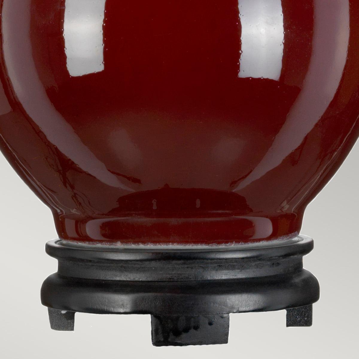 Elstead Lighting - DL-HARBIN-TL-OXB - Designer's Lightbox Table Lamp from the Harbin range. Harbin Gourd 1 Light Table Lamp with Tall Empire - Oxblood Product Code = DL-HARBIN-TL-OXB