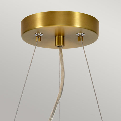 Elstead Lighting - DL-PEARCE14-3LT-IV-AB - Designer's Lightbox Pendant from the Pearce range. Pearce 14" Pendant with Aged Brass Ceiling Pan Product Code = DL-PEARCE14-3LT-IV-AB