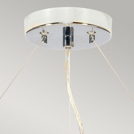 Elstead Lighting - DL-PEARCE22-5LT-IV-PC - Designer's Lightbox Pendant from the Pearce range. Pearce 22" Pendant with Polished Chrome Ceiling Pan Product Code = DL-PEARCE22-5LT-IV-PC