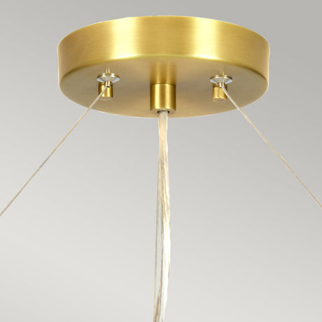 Elstead Lighting - DL-PEARCE34-7LT-IV-AB - Designer's Lightbox Pendant from the Pearce range. Pearce 34" Pendant with Aged Brass Ceiling Pan Product Code = DL-PEARCE34-7LT-IV-AB