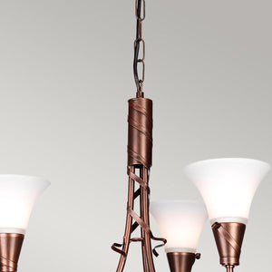 Elstead Lighting - EM3-COPPER - Elstead Lighting Chandelier from the Emily range. Emily 3 Light Chandelier Product Code = EM3-COPPER