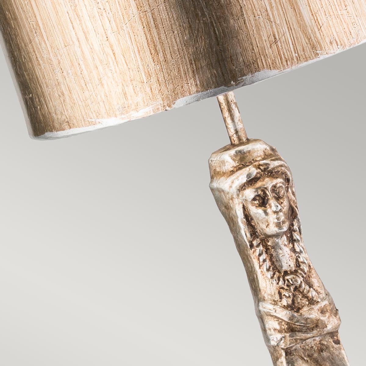 Elstead Lighting - FB-CARYATID-S - Flambeau Table Lamp from the Caryatid range. Caryatid 1 Light Table Lamp - Silver Product Code = FB-CARYATID-S