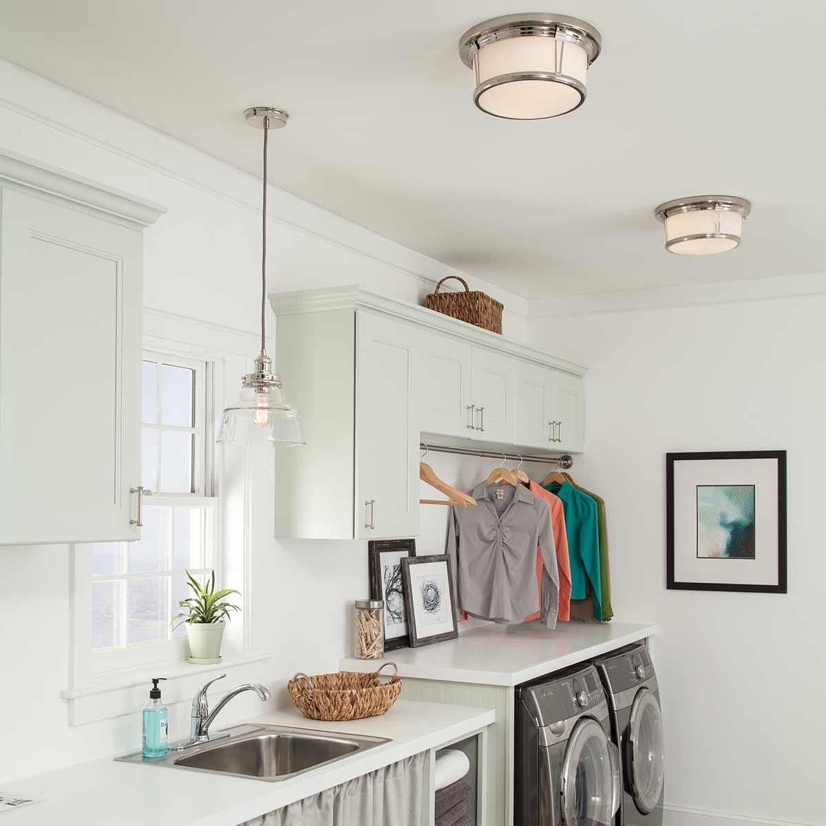 Elstead Lighting - FE-BASKIN-P-B-PN - Feiss Pendant from the Baskin range. Baskin 1 Light Pendant Product Code = FE-BASKIN-P-B-PN