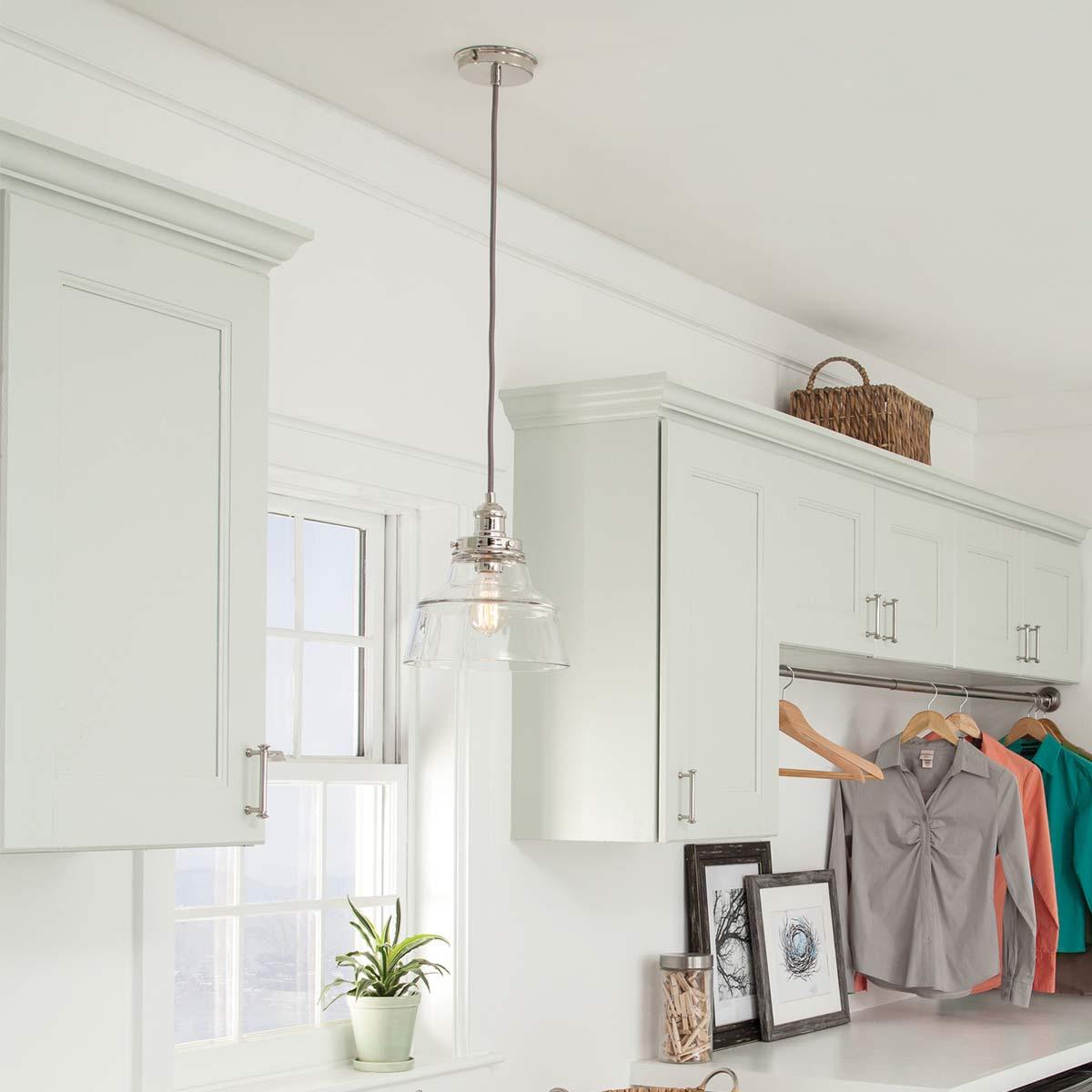 Elstead Lighting - FE-BASKIN-P-B-PN - Feiss Pendant from the Baskin range. Baskin 1 Light Pendant Product Code = FE-BASKIN-P-B-PN