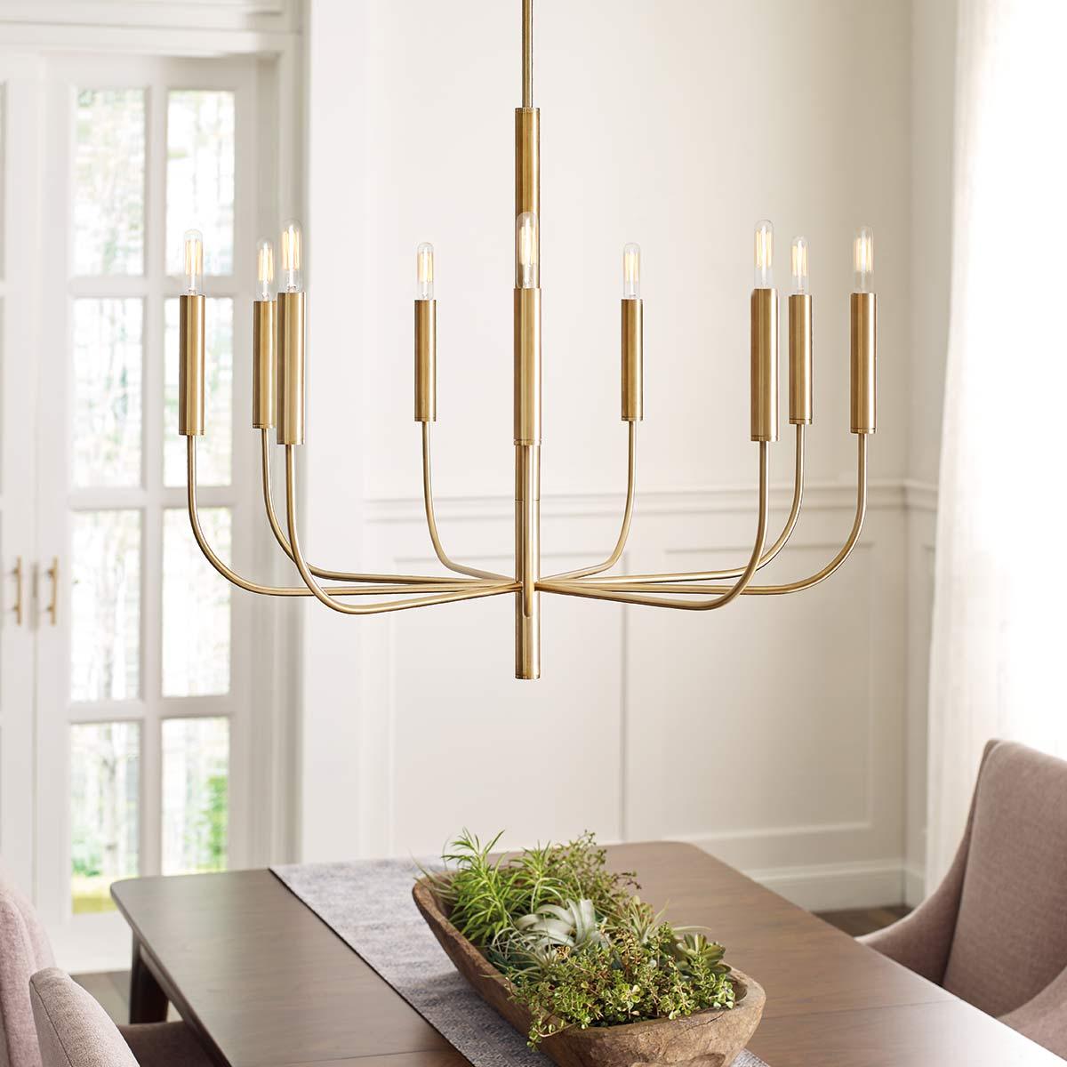 Elstead Lighting - FE-BRIANNA9-BB - Feiss Chandelier from the Brianna range. Brianna 9 Light Chandelier Product Code = FE-BRIANNA9-BB