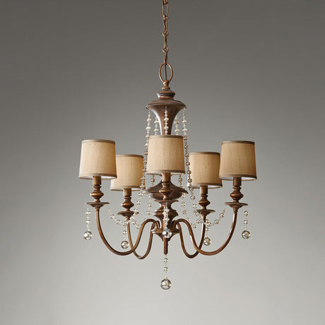 Elstead Lighting - FE-CLARISSA5 - Feiss Chandelier from the Clarissa range. Feiss Clarissa 5-Light Chandelier Product Code = FE-CLARISSA5