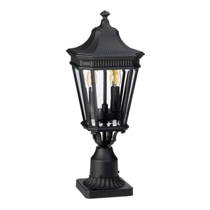 Elstead Lighting - FE-COTSLN3-M-BK - Feiss Pedestal Lantern from the Cotswold Lane range. Cotswold Lane 2 Light Medium Pedestal Product Code = FE-COTSLN3-M-BK