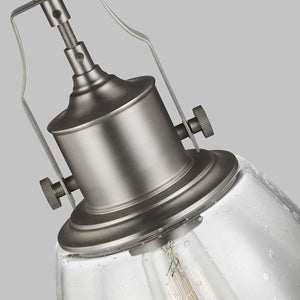 Elstead Lighting - FE-HOBSON-P-M-SN - Feiss Pendant from the Hobson range. Hobson 1 Light Medium Pendant Product Code = FE-HOBSON-P-M-SN