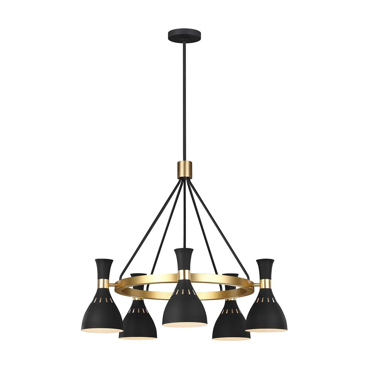 Elstead Lighting - FE-JOAN5-MB - Feiss Chandelier from the Joan range. Joan 5 Light Chandelier Product Code = FE-JOAN5-MB