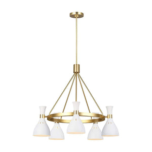 Elstead Lighting - FE-JOAN5-MW - Feiss Chandelier from the Joan range. Joan 5 Light Chandelier Product Code = FE-JOAN5-MW