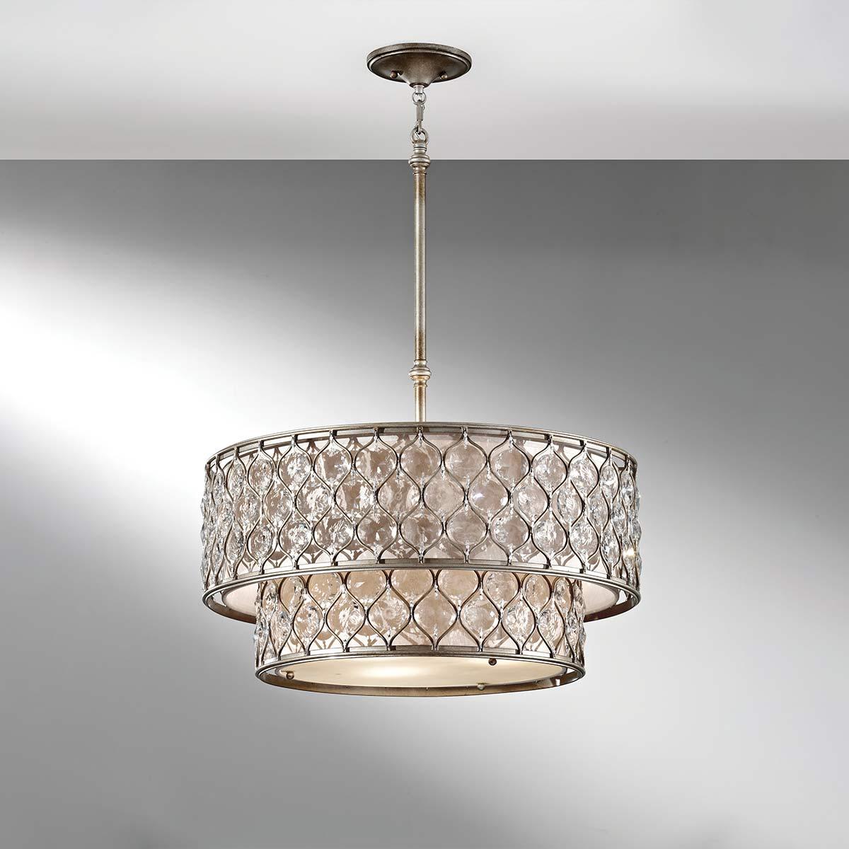 Elstead Lighting - FE-LUCIA-P-E-2TR - Feiss Chandelier from the Lucia range. Lucia 6 Light Chandelier Product Code = FE-LUCIA-P-E-2TR