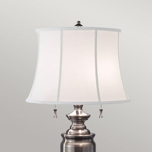 Elstead Lighting - FE-STATEROOM-TL-AN - Feiss Table Lamp from the Stateroom range. Stateroom 2 Light Table Lamp - Antique Nickel Product Code = FE-STATEROOM-TL-AN