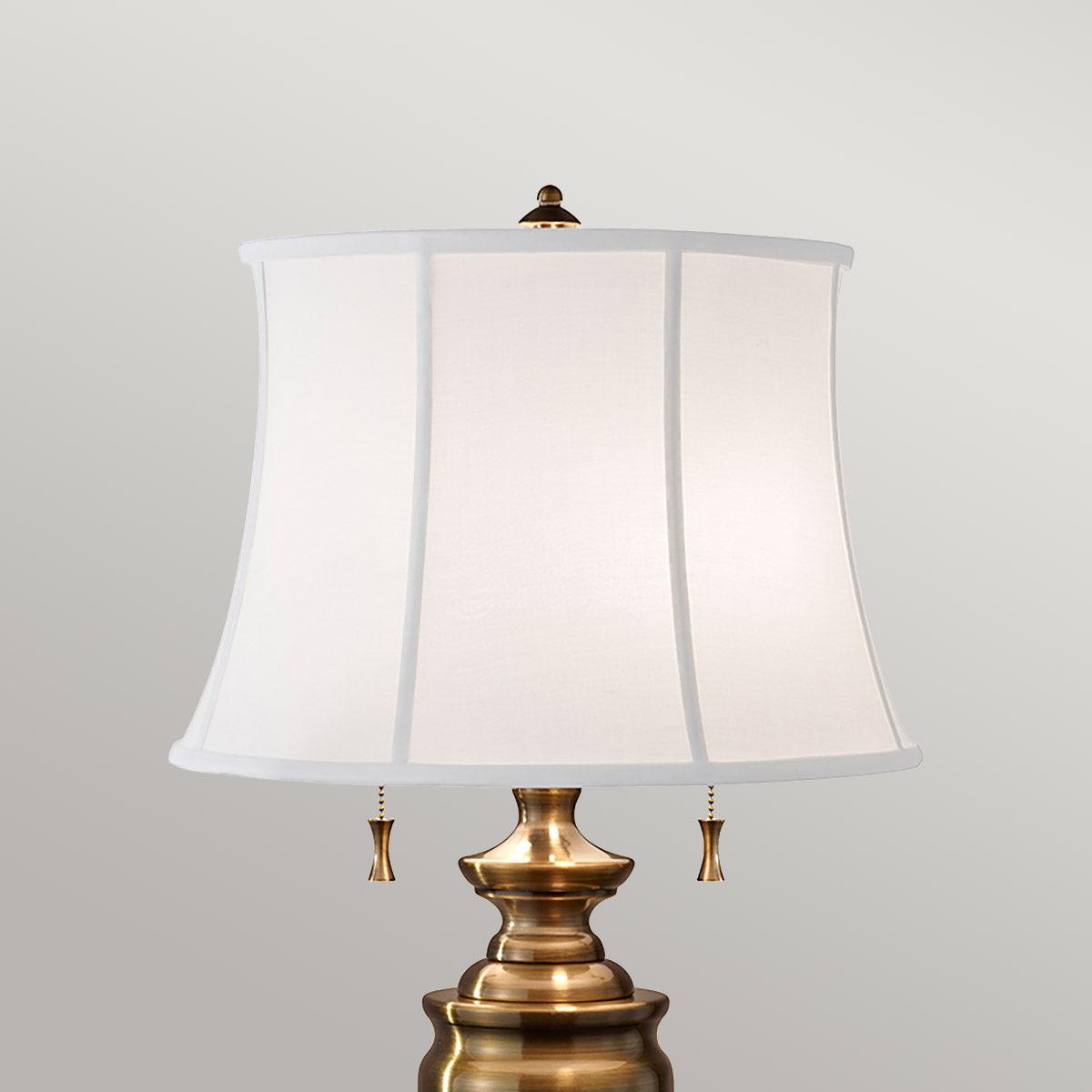 Elstead Lighting - FE-STATEROOM-TL-BB - Feiss Table Lamp from the Stateroom range. Stateroom 2 Light Table Lamp - Bali Brass Product Code = FE-STATEROOM-TL-BB