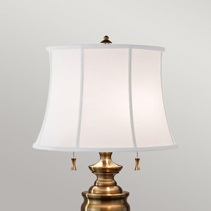 Elstead Lighting - FE-STATEROOM-TL-BB - Feiss Table Lamp from the Stateroom range. Stateroom 2 Light Table Lamp - Bali Brass Product Code = FE-STATEROOM-TL-BB