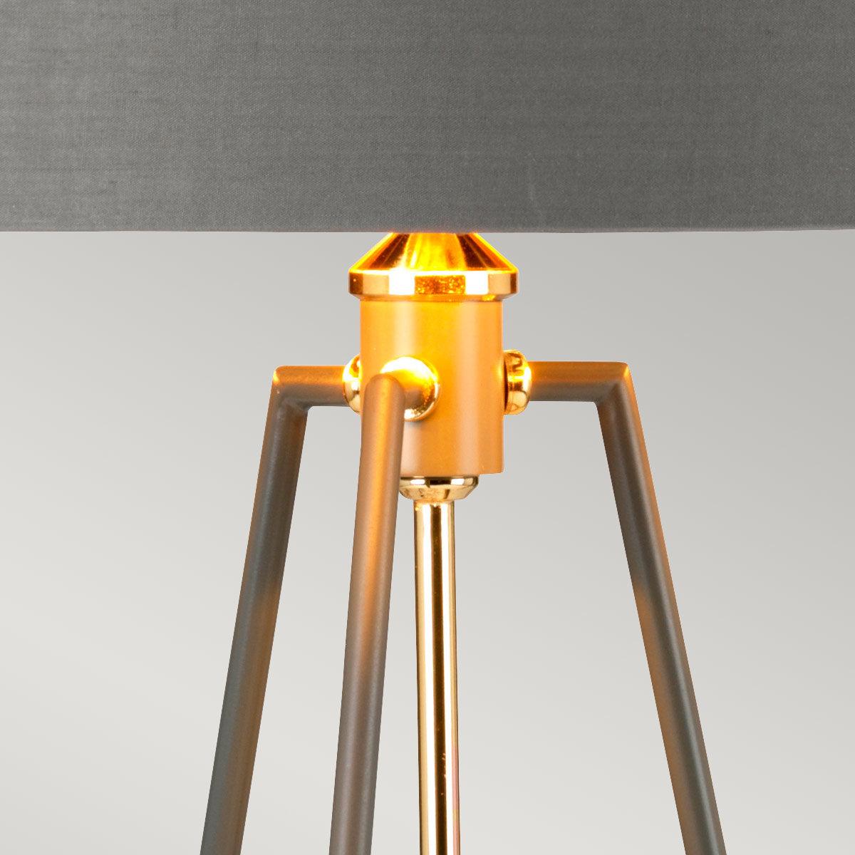 Elstead Lighting - FERRARA-TL-GPG - Elstead Lighting Table Lamp from the Ferrara range. Ferrara Table Lamp - Grey and Polished Gold Product Code = FERRARA-TL-GPG