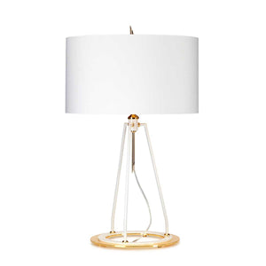 Elstead Lighting - FERRARA-TL-WPG - Elstead Lighting Table Lamp from the Ferrara range. Ferrara Table Lamp - White and Polished Gold Product Code = FERRARA-TL-WPG