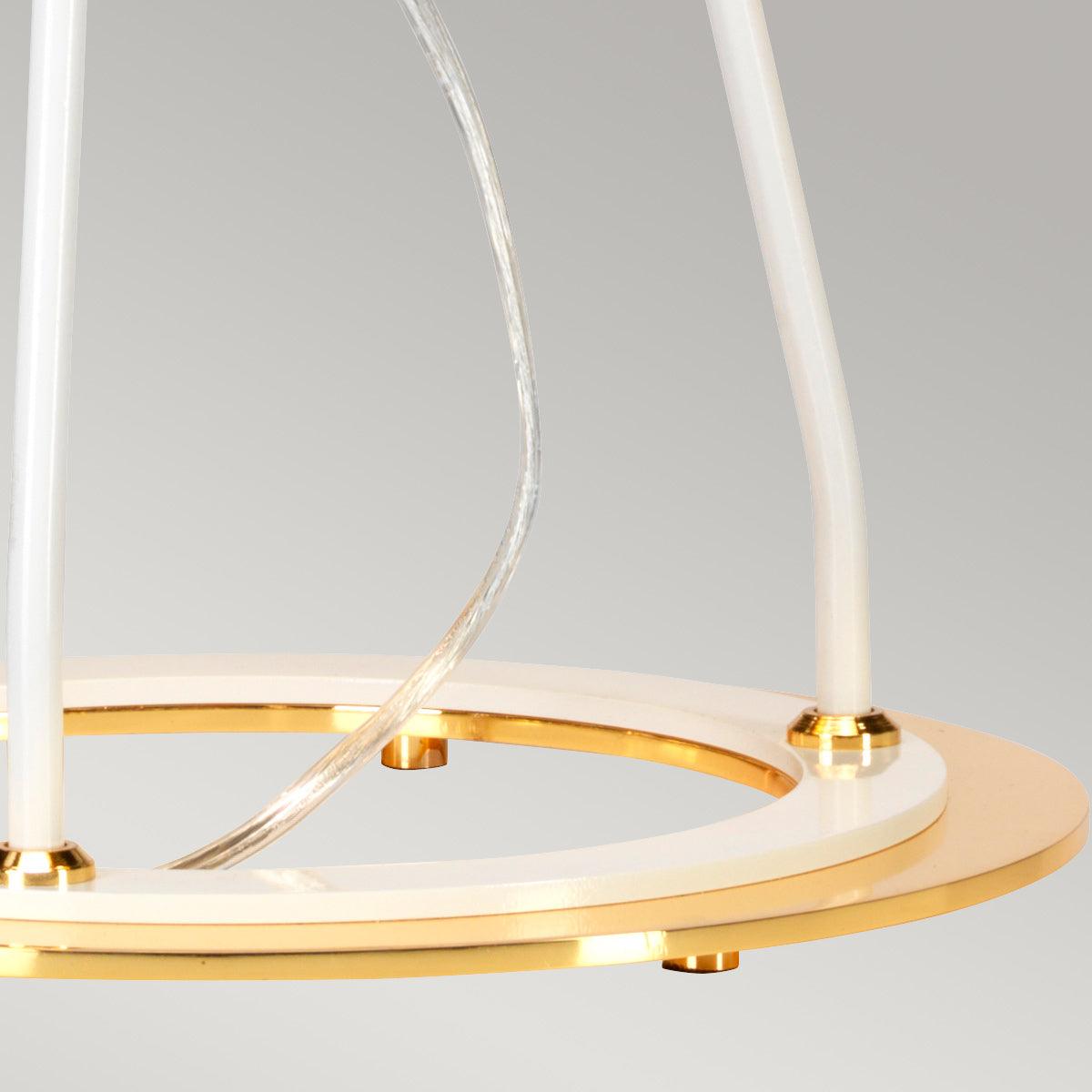 Elstead Lighting - FERRARA-TL-WPG - Elstead Lighting Table Lamp from the Ferrara range. Ferrara Table Lamp - White and Polished Gold Product Code = FERRARA-TL-WPG