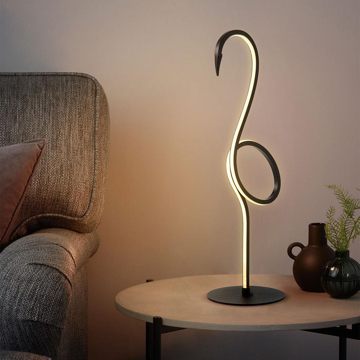 Elstead Lighting - FLAMINGO-TL-BLK - Elstead Lighting Table Lamp from the Flamingo range. Flamingo LED Table Lamp - Black Product Code = FLAMINGO-TL-BLK