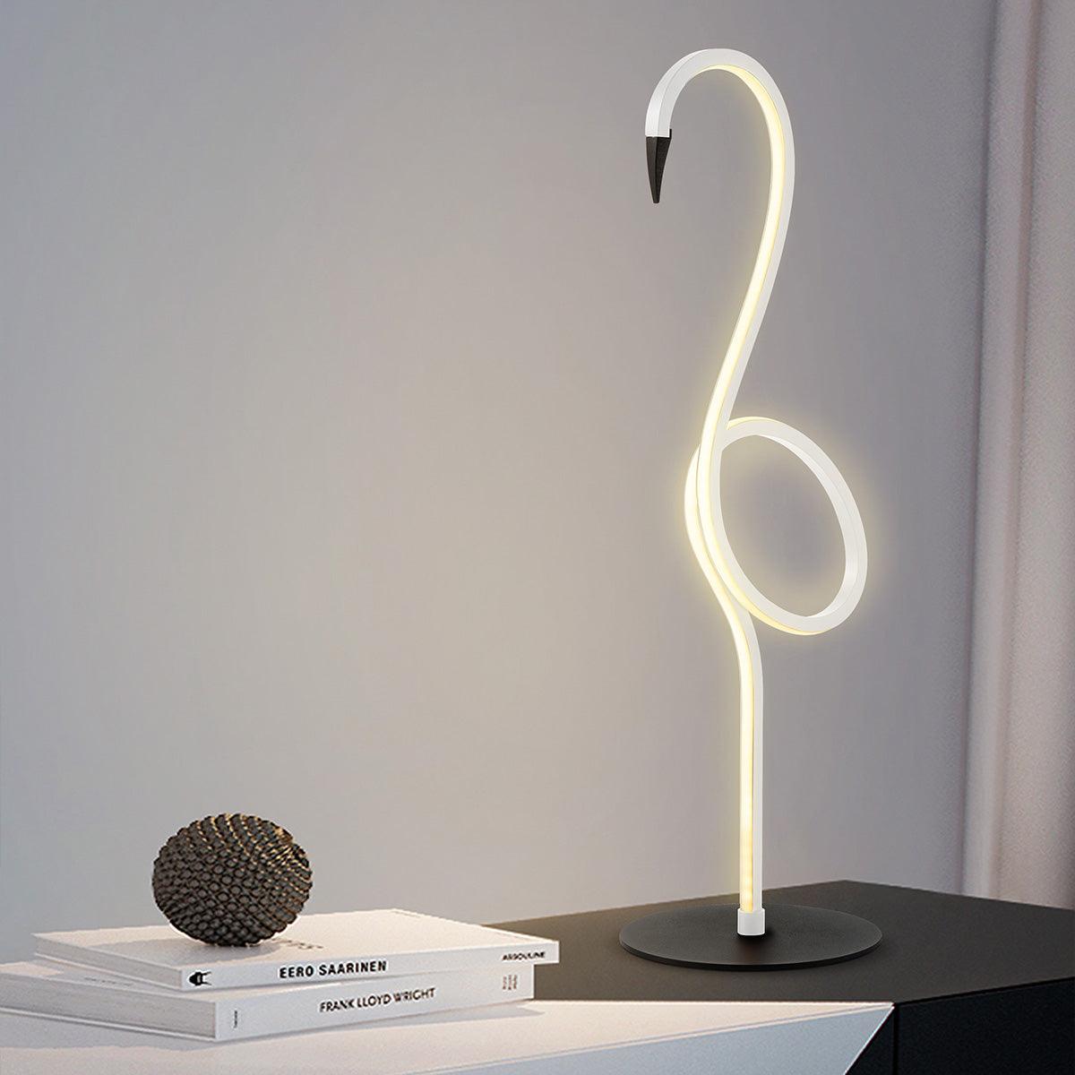 Elstead Lighting - FLAMINGO-TL-WHT - Elstead Lighting Table Lamp from the Flamingo range. Flamingo LED Table Lamp - White Product Code = FLAMINGO-TL-WHT