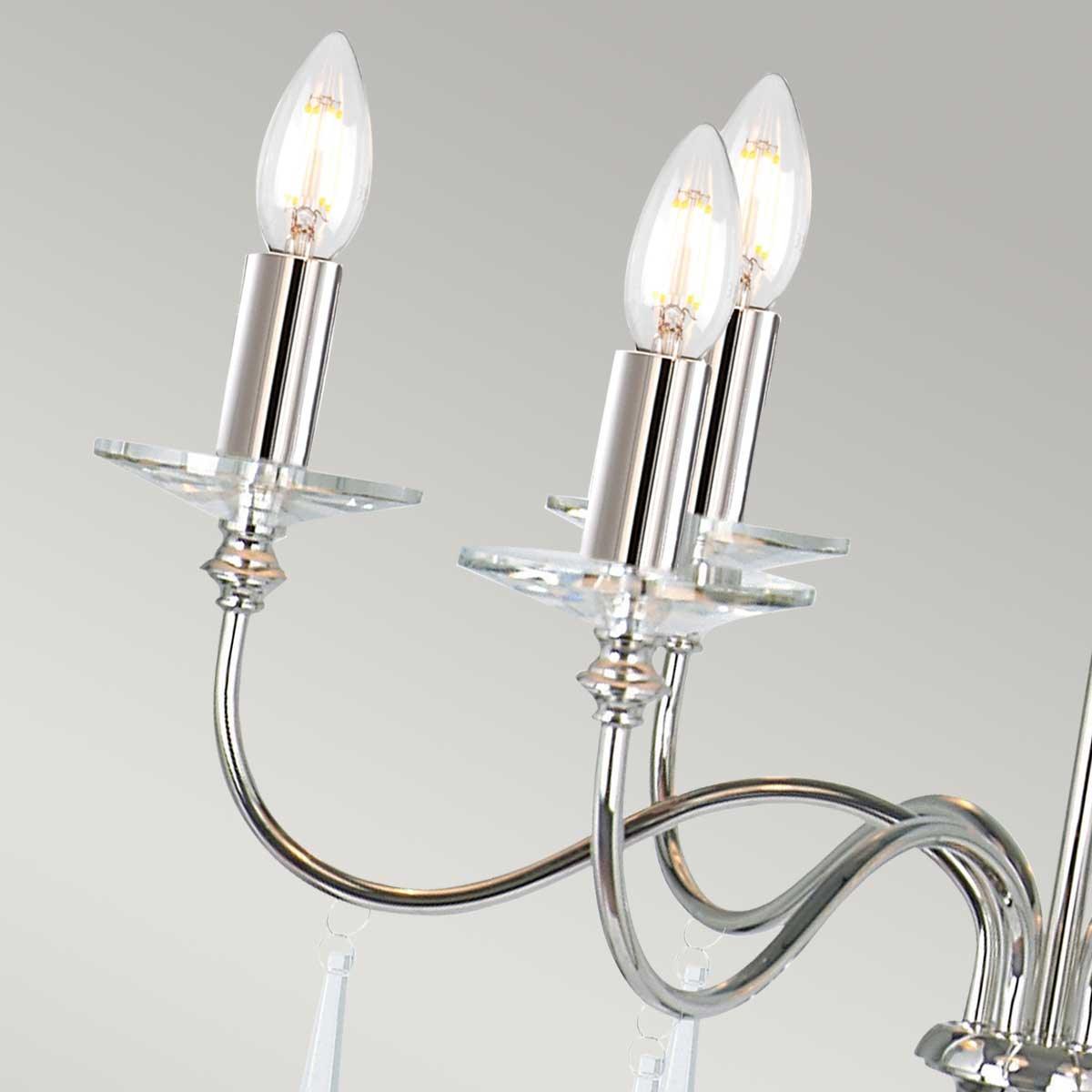 Elstead Lighting - FP6-POL-NICKEL - Elstead Lighting Chandelier from the Finsbury Park range. Finsbury Park 6 Light Chandelier Product Code = FP6-POL-NICKEL