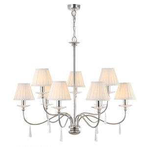 Elstead Lighting - FP9-POL-NICKEL - Elstead Lighting Chandelier from the Finsbury Park range. Finsbury Park 9 Light Chandelier Product Code = FP9-POL-NICKEL