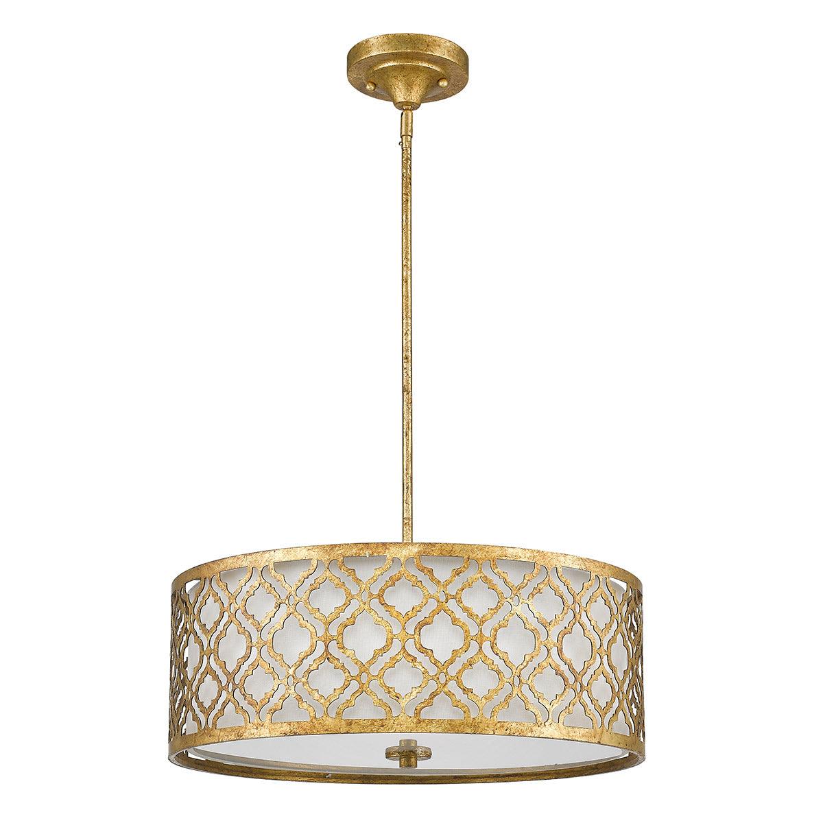 Elstead Lighting - GN-ARABELLA-P-L - Gilded Nola Pendant from the Arabella range. Arabella 3 Light Duo-Mount Large Pendant Product Code = GN-ARABELLA-P-L