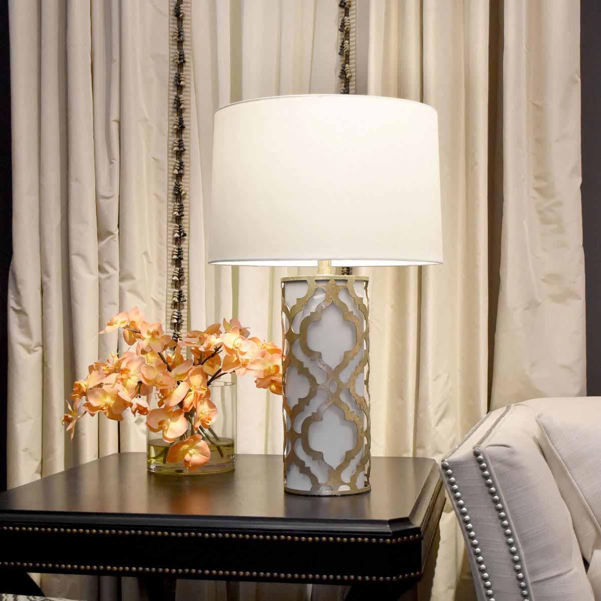 Elstead Lighting - GN-ARABELLA-TL-S - Gilded Nola Table Lamp from the Arabella range. Arabella 1 Light Table Lamp - Distressed Silver Product Code = GN-ARABELLA-TL-S