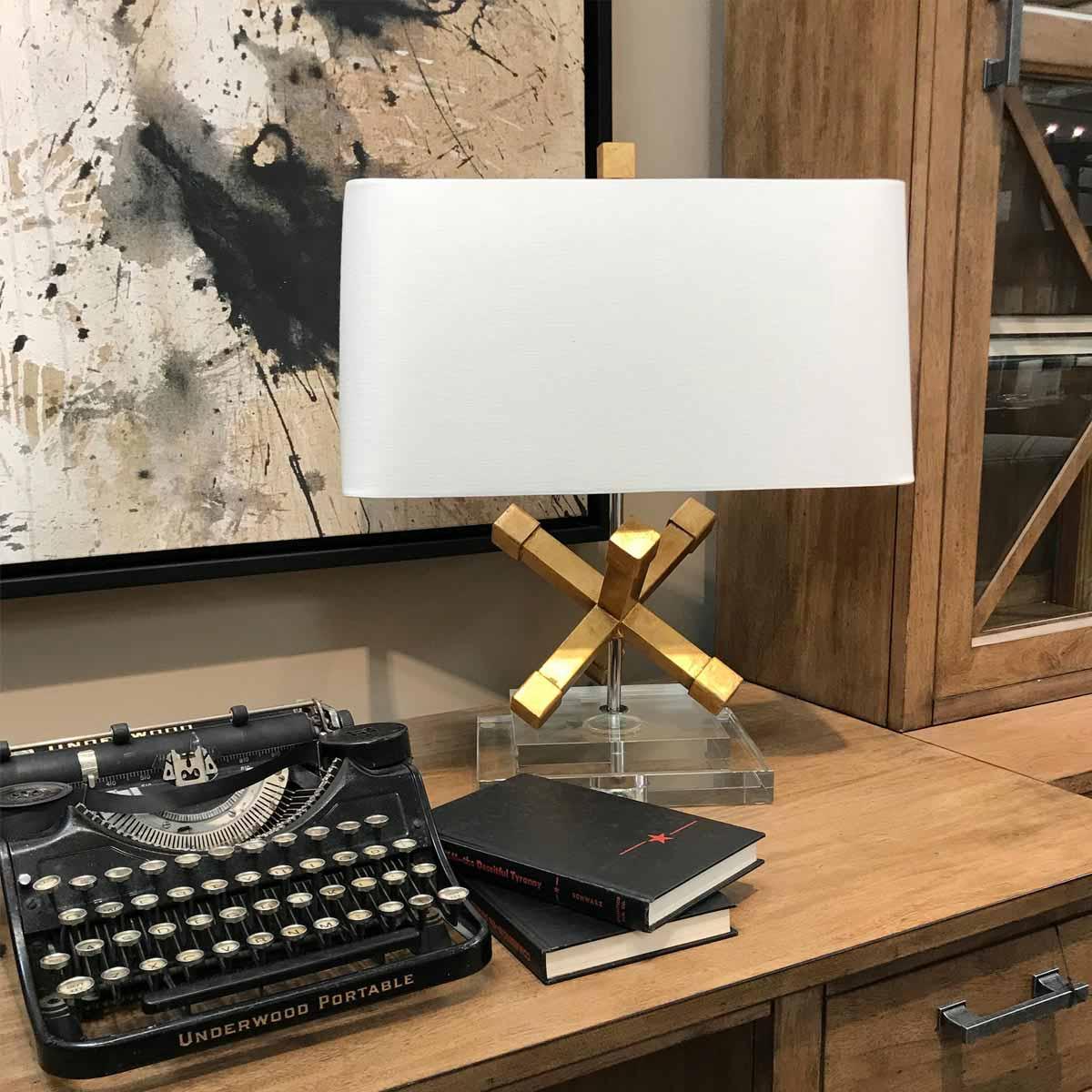 Elstead Lighting - GN-JACKSON-SQUARE-TL - Gilded Nola Table Lamp from the Jackson Square range. Jackson Square 1 Light Table Lamp Product Code = GN-JACKSON-SQUARE-TL