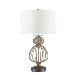 Elstead Lighting - GN-LAFITTE-TL-SV - Gilded Nola Table Lamp from the Lafitte range. Lafitte 1 Light Table Lamp - Distressed Silver Product Code = GN-LAFITTE-TL-SV