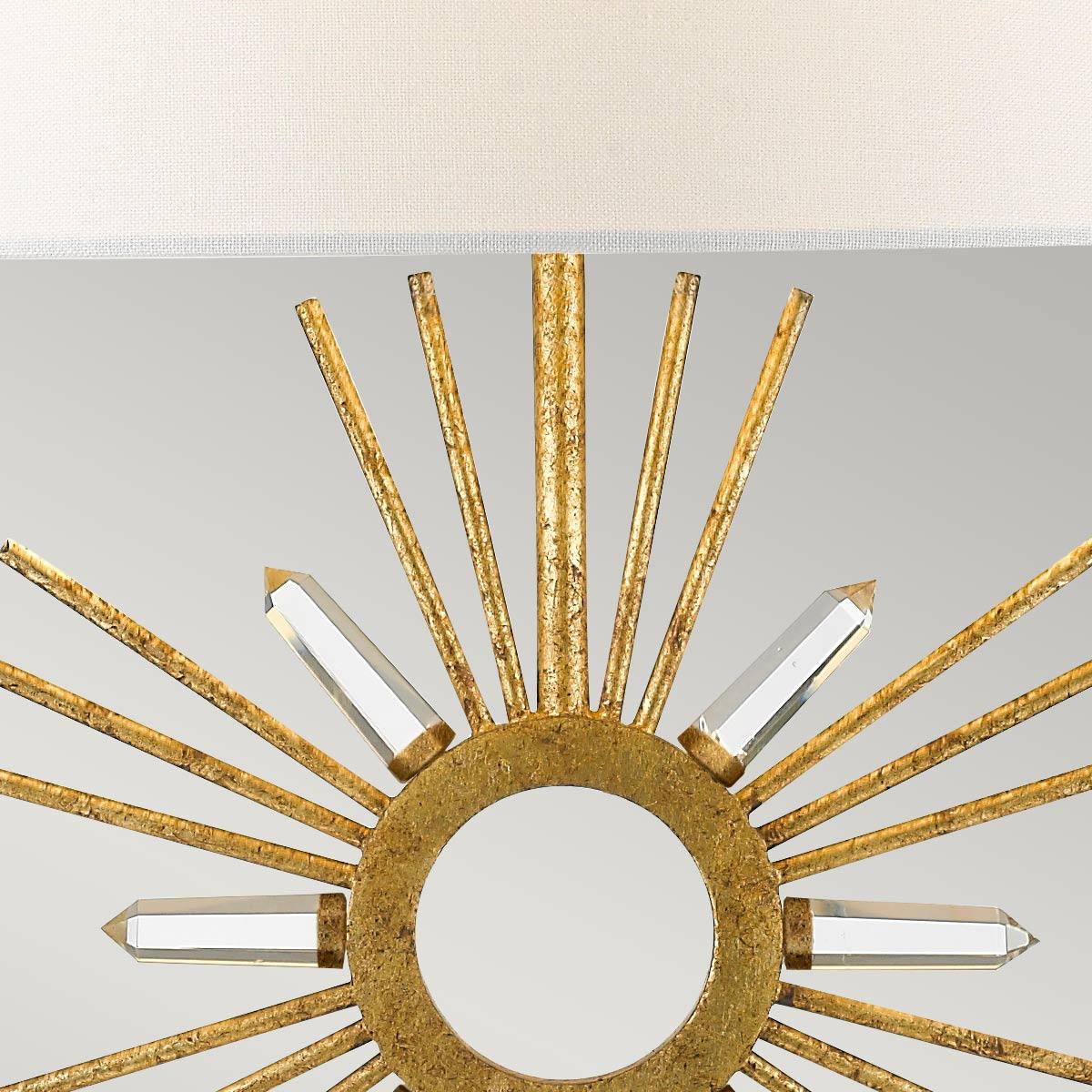 Elstead Lighting - GN-SUN-KING-TL - Gilded Nola Table Lamp from the Sun King range. Sun King 1 Light Table Lamp Product Code = GN-SUN-KING-TL