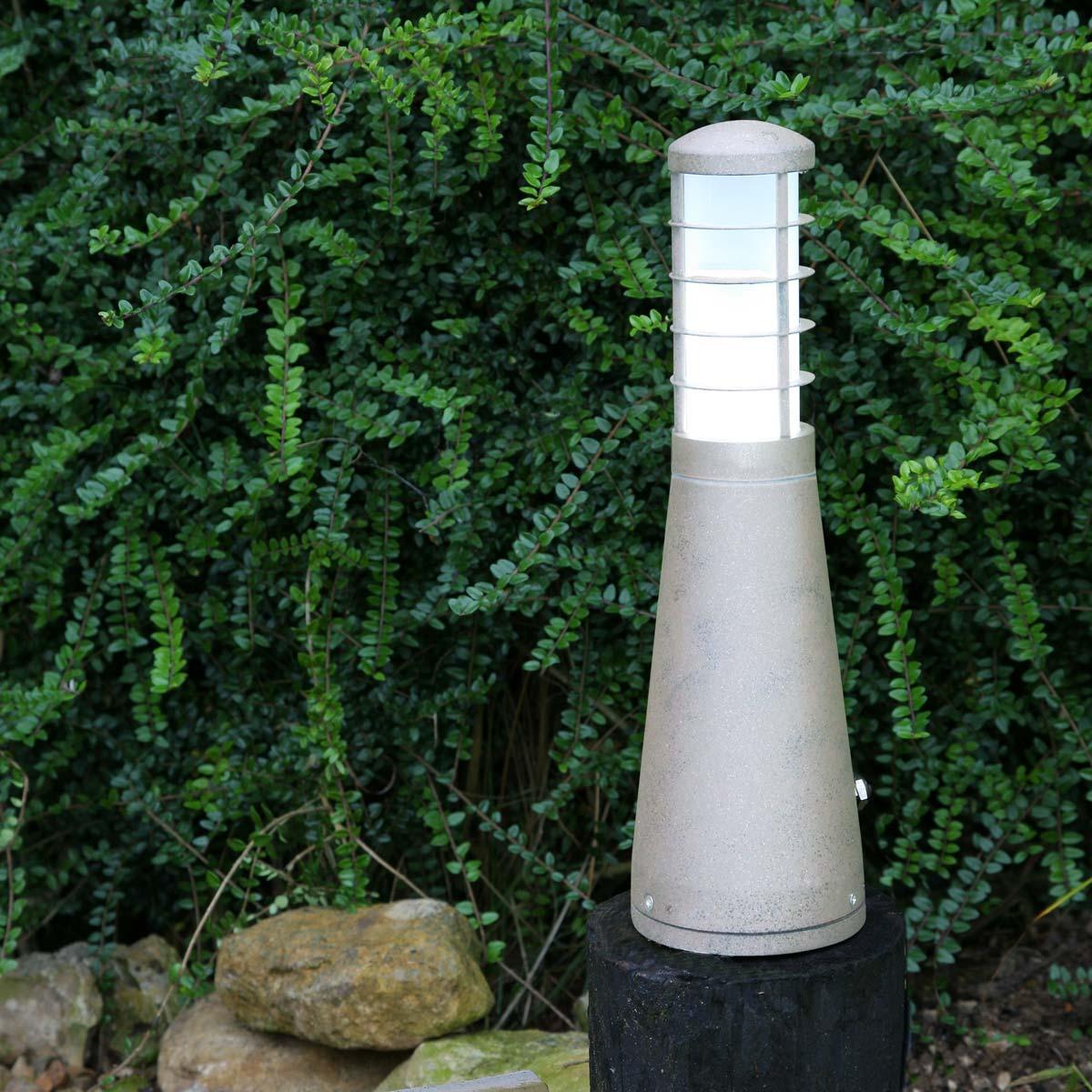 Elstead Lighting - GZ-BETA5 - Garden Zone Bollard from the Beta range. Beta Aluminium 4-Ring Bollard - Silver Product Code = GZ-BETA5