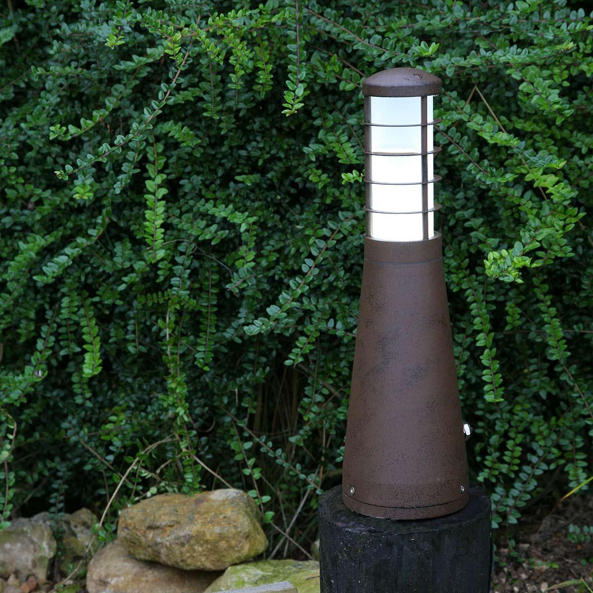 Elstead Lighting - GZ-BETA6 - Garden Zone Bollard from the Beta range. Beta Aluminium 4-Ring Bollard - Iron Product Code = GZ-BETA6