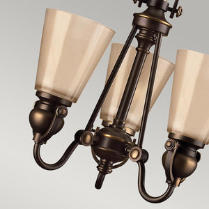 Elstead Lighting - HK-MAYFLOWER3 - Hinkley Chandelier from the Mayflower range. Mayflower 3 Light Chandelier Product Code = HK-MAYFLOWER3