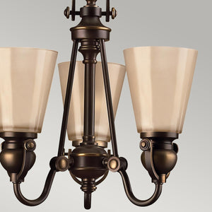 Elstead Lighting - HK-MAYFLOWER3 - Hinkley Chandelier from the Mayflower range. Mayflower 3 Light Chandelier Product Code = HK-MAYFLOWER3