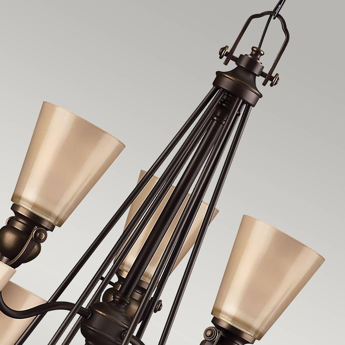 Elstead Lighting - HK-MAYFLOWER9 - Hinkley Chandelier from the Mayflower range. Mayflower 9 Light Chandelier Product Code = HK-MAYFLOWER9