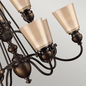 Elstead Lighting - HK-MAYFLOWER9 - Hinkley Chandelier from the Mayflower range. Mayflower 9 Light Chandelier Product Code = HK-MAYFLOWER9