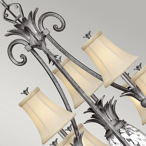 Elstead Lighting - HK-PLANT10-PL - Hinkley Chandelier from the Plantation range. Plantation 10 Light Chandelier Product Code = HK-PLANT10-PL