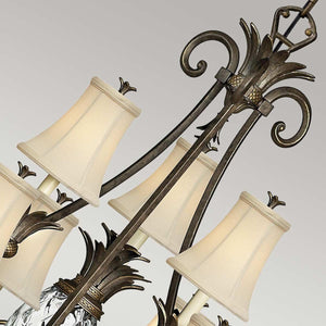 Elstead Lighting - HK-PLANT10-PZ - Hinkley Chandelier from the Plantation range. Plantation 10 Light Chandelier Product Code = HK-PLANT10-PZ