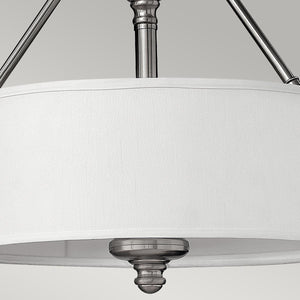 Elstead Lighting - HK-SUSSEX-SF - Hinkley Ceiling Semi-Flush from the Sussex range. Sussex 3 Light Semi-Flush Product Code = HK-SUSSEX-SF