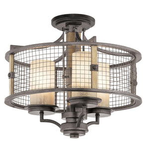 Elstead Lighting - KL-AHRENDALE3 - Kichler Chandelier from the Ahrendale range. Ahrendale 3 Light Duo-Mount Chandelier Product Code = KL-AHRENDALE3