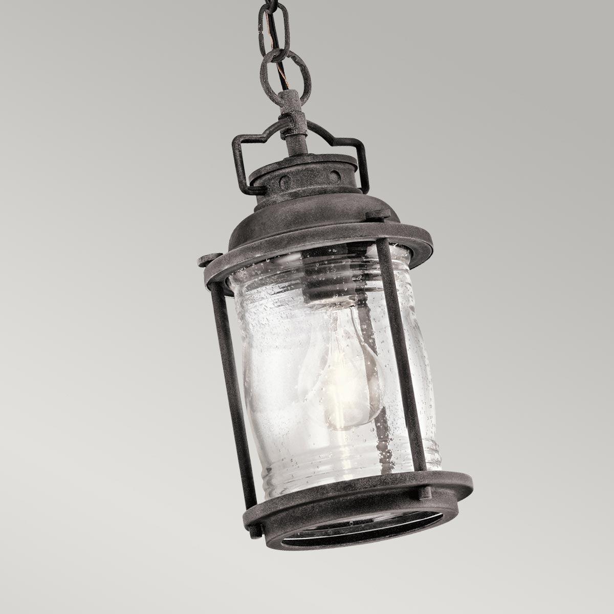 Elstead Lighting - KL-ASHLANDBAY8-S - Kichler Outdoor Hanging from the Ashland Bay range. Ashland Bay 1 Light Small Chain Lantern Product Code = KL-ASHLANDBAY8-S